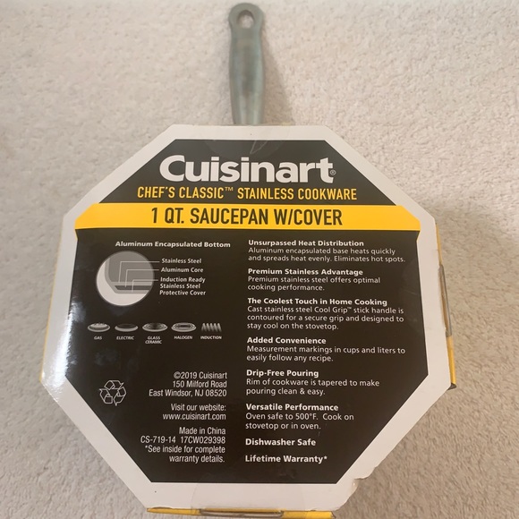 ***SOLD*** Cuisinart 1 qt Chefs Stainless Cookware - Picture 1 of 4